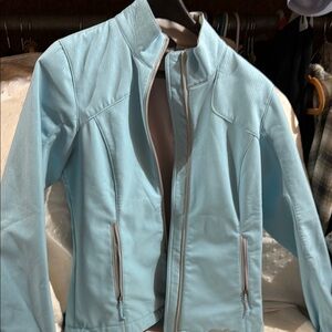 Eddie Bauer Blue Ski Jacket Water-Resistant High Collar